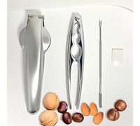 Set Taglia Castagne/Schiaccianoci Multifunzionale, Schiaccianoci, Taglia Castagne in Acciaio,Schiaccianoci per Noci, Rompi Noci per Tutti i Tipi di Noci, Mandorle, Nocciole, Frutti di Mare, Aragoste