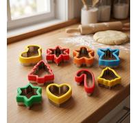 Set Tagliabiscotti Natalizi in Acciaio Inox 9 Pezzi per Cottura Creativa