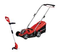 Set Tagliaerba tagliabordi batteria GE-CM 18/33 Li Set Einhell 1x4.0Ah Rosso