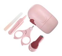 Set Tagliaunghie per Custodia, Acciaio Inossidabile | Include Lima, Pinzetta, Forbici e Clipper, Impugnatura Ergonomica, Uso Domestico, Colore Vivace