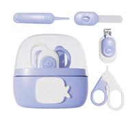 Set tagliaunghie per neonati, set tagliaunghie per bambini, tagliaunghie 4 in 1 con coperchio di stoccaggio, set di forbici per unghie, pinze per lime, forbici, cura di toelettatura sicura
