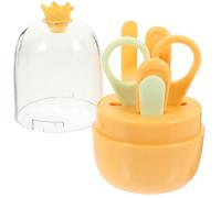 Set Tagliaunghie per Ragazzo Ragazza, ABS Giallo, Cartoni | Custodia Inclusa, Forma Arrotondata, per Dita e Piedini dei Piccoli, Adatto Shower