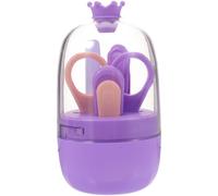 Set Tagliaunghie per Ragazzo Ragazza Custodia, Porpora, ABS | Shower, Sicuro e Antiruggine, Dimensione Adatta a Dita e Piedini Piccoli, Stile Cartone