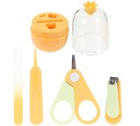 Set Tagliaunghie per Ragazzo Ragazza, Giallo, Abs, Custodia | Cartoon, Delicato e Arrotondato, Sicuro per Dita Piccole, per Shower, Ragazzo Ragazza e Uso Quotidiano