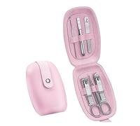 Set tagliaunghie, Set manicure da 6 pezzi for donne e ragazze, kit tagliaunghie, strumenti for tagliare le unghie in acciaio inossidabile Kit portatile da viaggio for toelettatura con elegante custodi