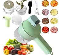 Set tagliaverdure elettrico portatile 4 in 1 tritaverdure elettrico multifunzionale per peperoncino zenzero pepe cipolle