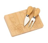 Set tagliere e coltelli per formaggio - Legno - 18x12 cm