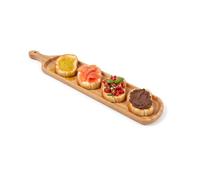 Set Taglieri Servi Crostino e Aperitivo, 100% Legno Faggio, Vassoio Aperitivi, Tagliere in Legno per Aperitivo e Antipasto, 3 Misure, Made in Italy (10, 80 cm)