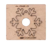 Set taglio in pelle, scrapbook che goffrano in legno, stampi in legno, forma di fiocchi di neve di Natale, 5,3 x 5,9 x 0,9 pollici, acciaio in lega, per gomma in gomma fai te