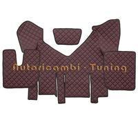 SET TAPPETI + COPRICOFANO ECOPELLE MARRONE PER IVECO STRALIS XP AUTOMATIC 2FRIGO