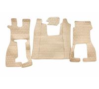 Set Tappeti Per Auto Beige In Ecopelle 24/7 AUTO Per Scania R 2016+ 4 Pezzi LHD