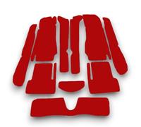 Set Tappetini Adatto A per Fiat 124 Ragno Anno 1966-1985 Rosso