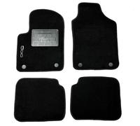 Set Tappetini Auto in Moquette per Fiat 500 dal 2013 in poi, 4 Pezzi, con Battitacco, Clip di Fissaggioe bordino antiscivolo, Nero (qualità moquette standard 6 mm, 1 ricamo)