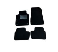 Set Tappetini Auto Specifici per Nissan Juke dal 2019, 4 Pezzi, Base Antiscivolo con Battitacco, Nero (moquette standard, 1 ricamo)