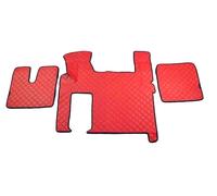 Set tappetini camion adatti per MAN TGX 2010-2018 - pelle ecologica rossa aut...