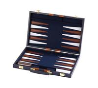 Set tappetini da gioco backgammon arrotolati multiuso in pelle PU con contatori in plastica, ideali per l ' intrattenimento amici e familiari Set tappetini da backgammon arrotolati