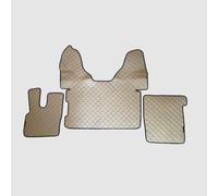Set tappetini e coprimotore beige per camion in ecopelle adatto per DAF XF 106