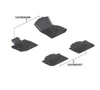 SET TAPPETINI IN GOMMA ANTERIORI E POSTERIORI ORIGINALI BMW X3 G45 - 51475B3C4D8