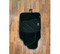 SET TAPPETINI MOQUETTE FIAT 500 07 CON LOGO SCRITTA E FERMI BOTTONE ANTISCIVOLO