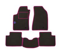 Set Tappetini realizzato per CHEVROLET SPARK da anno 2010 in poi in Moquette alta qualità con battitacco GRIGI c/Logo +bordi