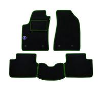 Set Tappetini realizzato per CHEVROLET SPARK da anno 2010 in poi in Moquette automobilistica Made in Italy NERI con marchio