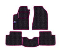Set Tappetini realizzato per CHEVROLET SPARK da anno 2010 in poi in Moquette di fibra fondo Made in Italy Antracite Logo bordi