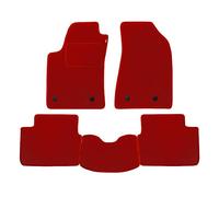 Set Tappetini realizzato per FORD RANGER da anno 2016 in poi in Moquette tessuto di velluto lavabile Made in Italy col ROSSO