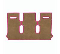 Set Tappetini realizzato per MITSUBISHI CANTER 7 posti anno dal 1997 al 2004 in Moquette lavabile Colore BEIGE con bordi Fucsia