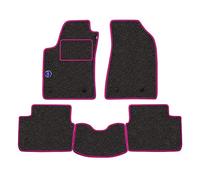 Set Tappetini realizzato per NISSAN NX ALMERA anno dal 2000 al 2007 in Moquette automobilistica Made in Italy GRIGI con Stemma