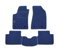 Set Tappetini realizzato per RENAULT MEGANE GRAND SCENIC 7 pt anno dal 2003 al 2006 in Moquette lavabile Colore AZZURRO con Logo