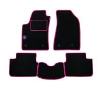 Set Tappetini realizzato per TATA ARIA 7 posti da anno 2011 in poi in Moquette automobilistica Made in Italy NERO con Stemma