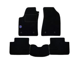 Set Tappetini realizzato per VOLVO S40 V40 anno dal 2000 al 2004 in Moquette automobilistica Made in Italy NERO con Logo