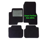 Set Tappetini Tappeti in Moquette per Smart Forfour I (W454) 2004 2006, neri
