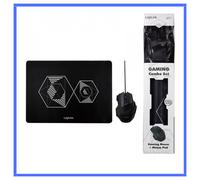 Set tappetino pad scrivania e mouse ergonomico gaming xl con filo per pc
