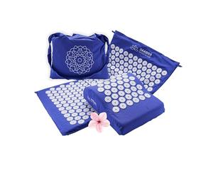 Set Tappetino per Agopressione in Memory Foam + Cuscino + Sacchetto | Modello 2021 | Tappetino per Agopuntura | Tappetino per Massaggio | Tappetino ad Aghi | Tappetino Fachiro