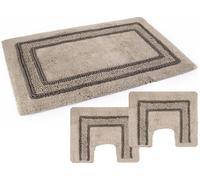 PHP Parure Bagno 3 Pedane Melissa Antiscivolo Moka