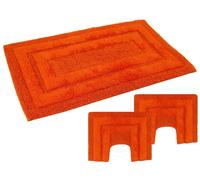 Set Tappeto bagno antiscivolo cotone 3 pezzi Sirio Tinta unita PHp