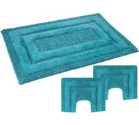 Set Tappeto bagno antiscivolo cotone 3 pezzi Sirio Tinta unita PHp