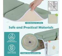 Set Tappeto Vasca con per ginocchiera Morbida Impermeabile Set | Set completo tappeto e per ginocchiera, neoprene impermeabile, tasche mesh asciugatura rapida, organizzazione bagnoschiuma