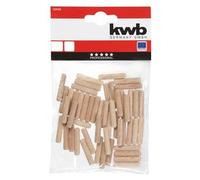 kwb Dowel in legno 6 x 30 mm 028160 (50 pezzi, legno di faggio, costine, gesto)