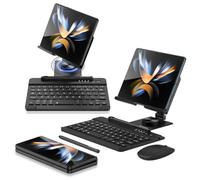 Set tastiera e mouse Bluetooth + S Pen + supporto per telefono pieghevole compatibile con Samsung Galaxy Z Fold 5 wireless tastiera e mouse set (nero)