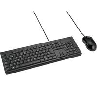 SET TASTIERA E MOUSE CABLATI KENSINGTON KM100 EQ, gomma a cupola, USB, Nero