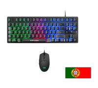 Mars Gaming Combo Gaming MCPTKL - Teclado TKL y Raton Ligero - Iluminacion RGB Breathing Flow - Tecnologia H-Mech - Hasta 320