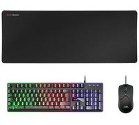 SET TASTIERA E MOUSE DA GAMING MARS GAMING MCPXBFR, Mecha-Membran, USB, Nero