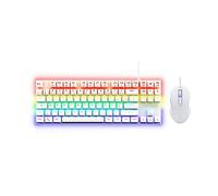 SET TASTIERA E MOUSE DA GAMING THE G-LAB MERCURY W, meccanico, USB, Bianco