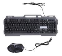 Set Tastiera e Mouse da Gioco ABS, Tasti Flottanti Nero | Supporto Telefono, 12 Tasti Multimediali, 26 Tasti senza Conflitto, Uso Gaming e Multitasking