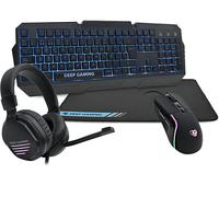 SET TASTIERA E MOUSE DEEPGAMING DeepXWing 2, gomma a cupola, USB, Schwarz