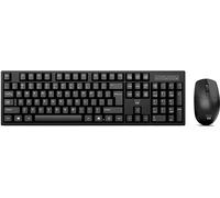 SET TASTIERA E MOUSE EWENT EW3282, RF Wireless, USB tipo A (ricevitore nano), Standard, Nero