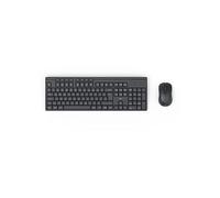 Hama Set di mouse per tastiera wireless (tastiera wireless con mouse, con batteria, sensazione di digitazione ergonomica, tasti silenziosi, ricevitore USB, mouse con interruttore dpi, tasti