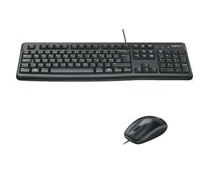 SET TASTIERA E MOUSE LOGITECH MK120, standard, USB, Nero